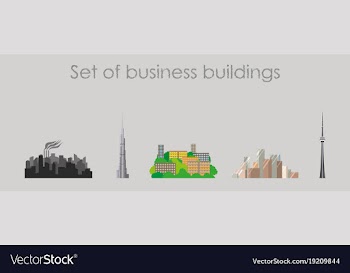 Skyscrapers buildings towers city business vector image