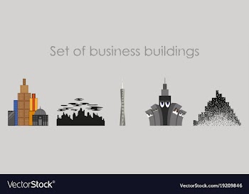 Skyscrapers buildings towers city business vector image