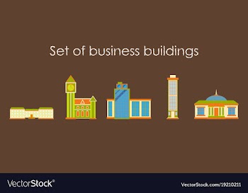 Skyscrapers buildings towers city business vector image