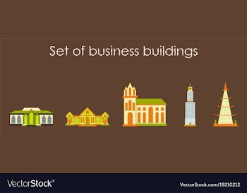Skyscrapers buildings towers city business vector image