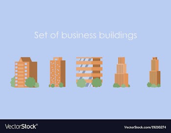 Skyscrapers buildings towers city business vector image