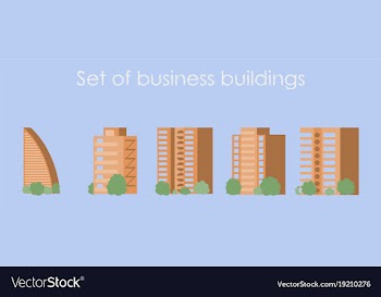 Skyscrapers buildings towers city business vector image