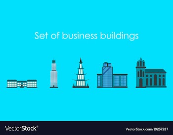 Skyscrapers buildings towers city business vector image