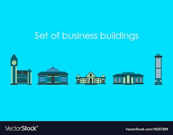 Skyscrapers buildings towers city business vector image
