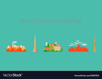 Skyscrapers buildings towers city business vector image