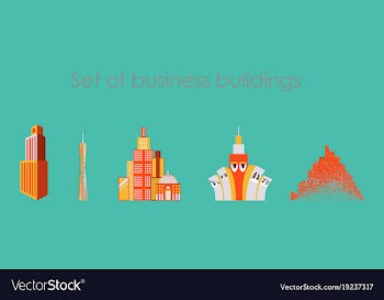 Skyscrapers buildings towers city business vector image