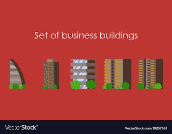 Skyscrapers buildings towers city business vector image