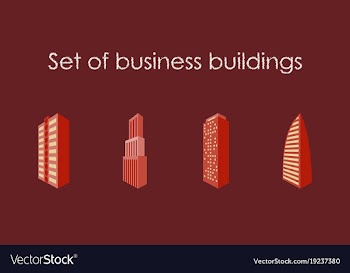 Skyscrapers buildings towers city business vector image