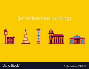 Skyscrapers buildings towers city business vector image