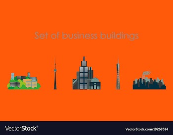 Skyscrapers buildings towers city business vector image