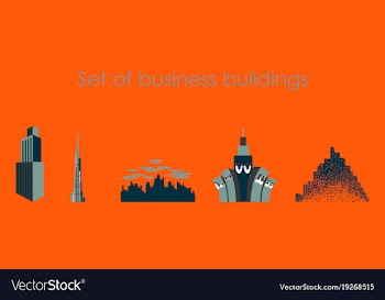 Skyscrapers buildings towers city business vector image