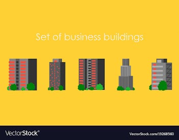 Skyscrapers buildings towers city business vector image