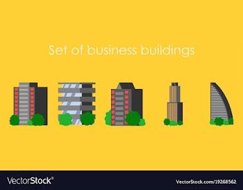 Skyscrapers buildings towers city business vector image