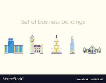 Skyscrapers buildings towers city business vector image