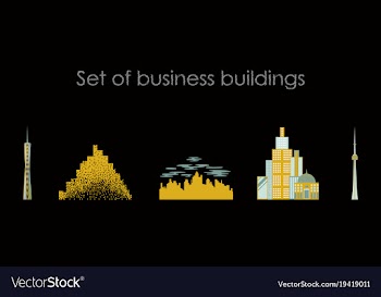 Skyscrapers buildings towers city business vector image