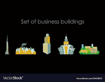 Skyscrapers buildings towers city business vector image
