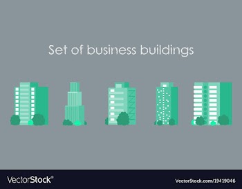 Skyscrapers buildings towers city business vector image