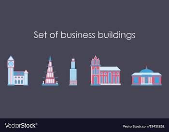 Skyscrapers buildings towers city business vector image