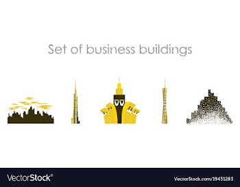 Skyscrapers buildings towers city business vector image