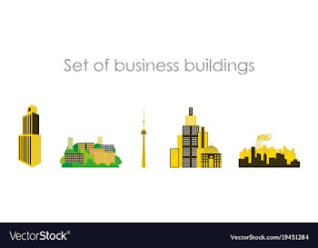 Skyscrapers buildings towers city business vector image
