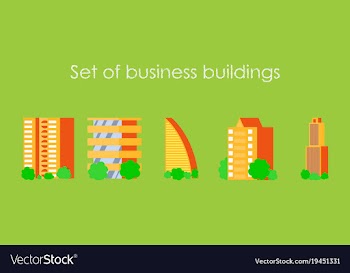 Skyscrapers buildings towers city business vector image
