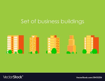 Skyscrapers buildings towers city business vector image