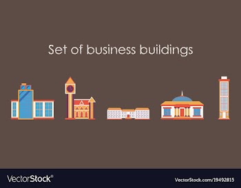 Skyscrapers buildings towers city business vector image