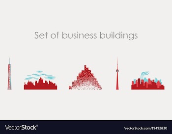 Skyscrapers buildings towers city business vector image