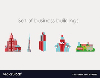 Skyscrapers buildings towers city business vector image