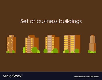 Skyscrapers buildings towers city business vector image