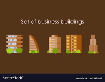 Skyscrapers buildings towers city business vector image