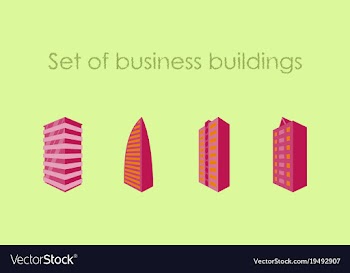 Skyscrapers buildings towers city business vector image