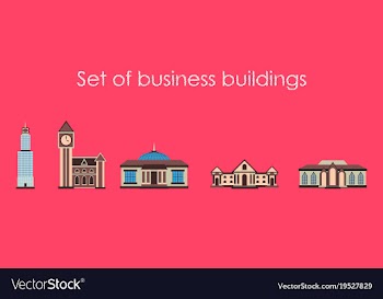 Skyscrapers buildings towers city business vector image