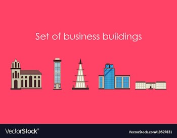 Skyscrapers buildings towers city business vector image