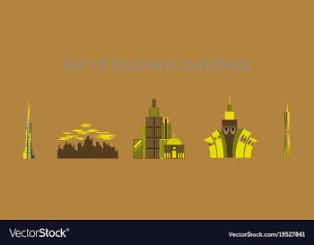 Skyscrapers buildings towers city business vector image
