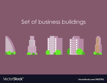 Skyscrapers buildings towers city business vector image