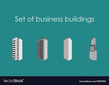 Skyscrapers buildings towers city business vector image