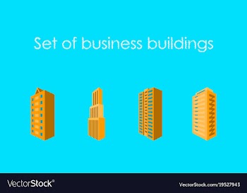 Skyscrapers buildings towers city business vector image