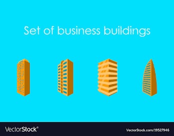 Skyscrapers buildings towers city business vector image