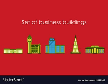 Skyscrapers buildings towers city business vector image
