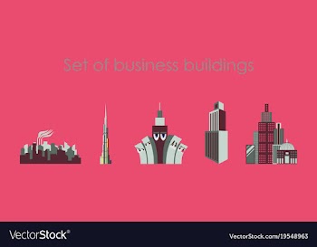 Skyscrapers buildings towers city business vector image