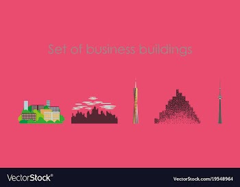 Skyscrapers buildings towers city business vector image