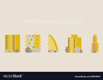 Skyscrapers buildings towers city business vector image