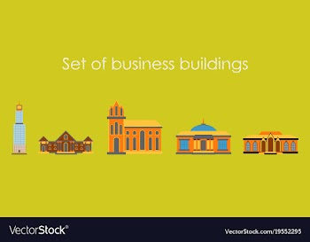 Skyscrapers buildings towers city business vector image
