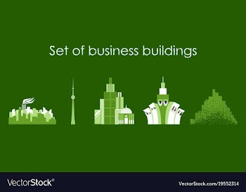 Skyscrapers buildings towers city business vector image