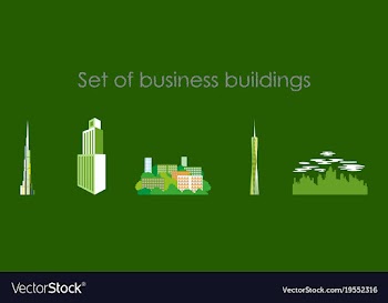 Skyscrapers buildings towers city business vector image