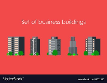 Skyscrapers buildings towers city business vector image