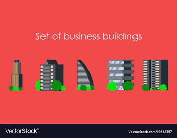 Skyscrapers buildings towers city business vector image