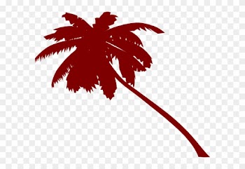 Slanted Vector Palm Tree Clip Art - Palm Tree Clip Art