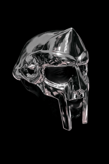 Sleek Chrome MF Doom Mask Logo